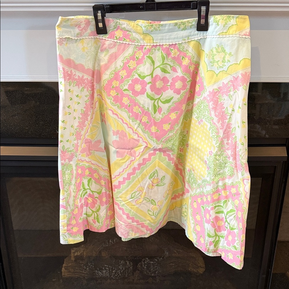 Lilly Pulitzer A-Line Skirt - Pink and Yellow Floral